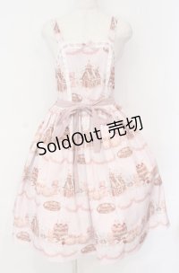 axes femme kawaii / お菓子の家柄ジャンスカ  ピンク O-25-10-31-3020-AX-OP-IG-OS