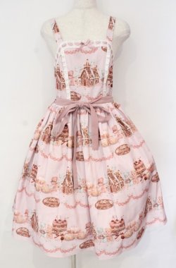 画像1: axes femme kawaii / お菓子の家柄ジャンスカ  ピンク O-25-10-31-3020-AX-OP-IG-OS