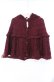 画像1: axes femme POETIQUE / 裏ボアスピンドルケープ  ワイン O-25-10-31-3003-AX-CO-IG-OS (1)