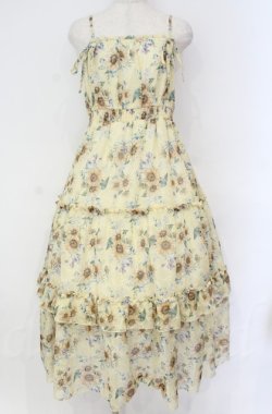 画像1: axes femme / ひまわり柄キャミワンピース  イエロー O-25-10-31-3024-AX-OP-IG-OS