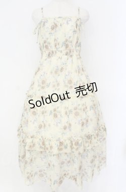 画像1: axes femme / ひまわり柄キャミワンピース  イエロー O-25-10-31-3024-AX-OP-IG-OS