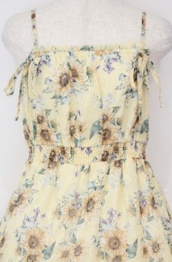 画像2: axes femme / ひまわり柄キャミワンピース  イエロー O-25-10-31-3024-AX-OP-IG-OS