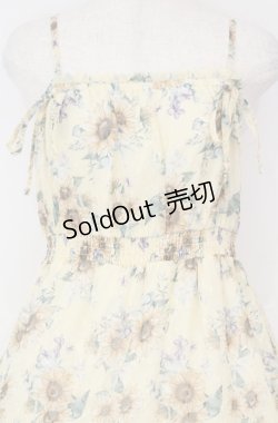 画像2: axes femme / ひまわり柄キャミワンピース  イエロー O-25-10-31-3024-AX-OP-IG-OS
