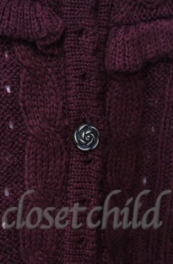 画像2: axes femme POETIQUE / 裏ボアスピンドルケープ  ワイン O-25-10-31-3003-AX-CO-IG-OS