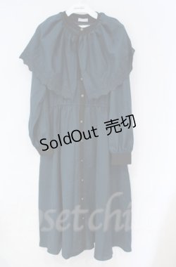 画像1: axes femme POETIQUE / 刺繍ケープ付きワンピース  グリーン O-25-10-31-3027-AX-OP-IG-OS