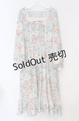 axes femme / ブルームフラワー柄ワンピース  ミント O-25-10-31-3030-AX-OP-IG-OS