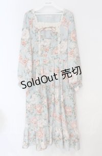 axes femme / ブルームフラワー柄ワンピース  ミント O-25-10-31-3030-AX-OP-IG-OS