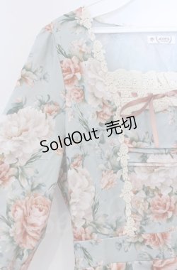 画像2: axes femme / ブルームフラワー柄ワンピース  ミント O-25-10-31-3030-AX-OP-IG-OS