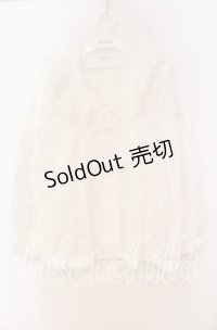 WONDERFUL WORLD / フリルレースブラウス  シロ O-25-10-31-014-LO-BL-IG-OS