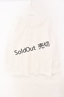 画像4: WONDERFUL WORLD / フリルレースブラウス  シロ O-25-10-31-014-LO-BL-IG-OS