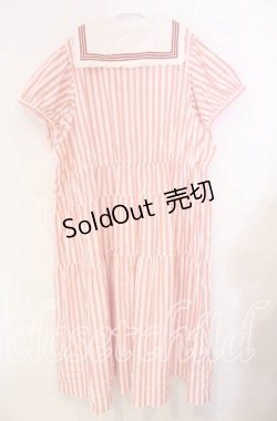 画像4: PINK HOUSE / セーラーカラーワンピース【お直しあり】  アカ×シロ O-25-10-31-015-LO-OP-IG-OS