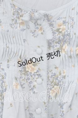 画像2: PINK HOUSE / ブーケケープ風段々ワンピース【お直しあり】  サックス O-25-10-31-016-LO-OP-IG-OS