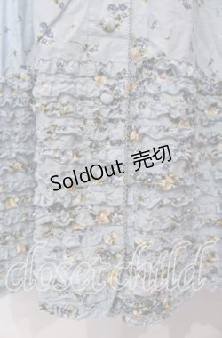 画像3: PINK HOUSE / ブーケケープ風段々ワンピース【お直しあり】  サックス O-25-10-31-016-LO-OP-IG-OS