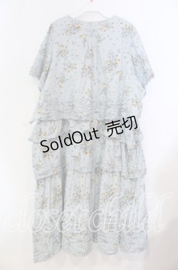 画像4: PINK HOUSE / ブーケケープ風段々ワンピース【お直しあり】  サックス O-25-10-31-016-LO-OP-IG-OS