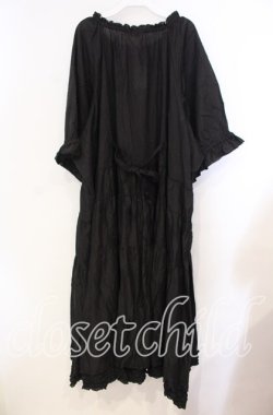 画像3: PINK HOUSE / ロゴ刺繍ピコフリルティアードワンピース【お直しあり】  クロ O-25-10-31-017-LO-OP-IG-OS