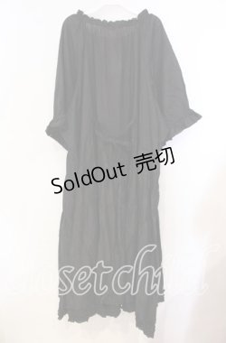 画像3: PINK HOUSE / ロゴ刺繍ピコフリルティアードワンピース【お直しあり】  クロ O-25-10-31-017-LO-OP-IG-ZT207