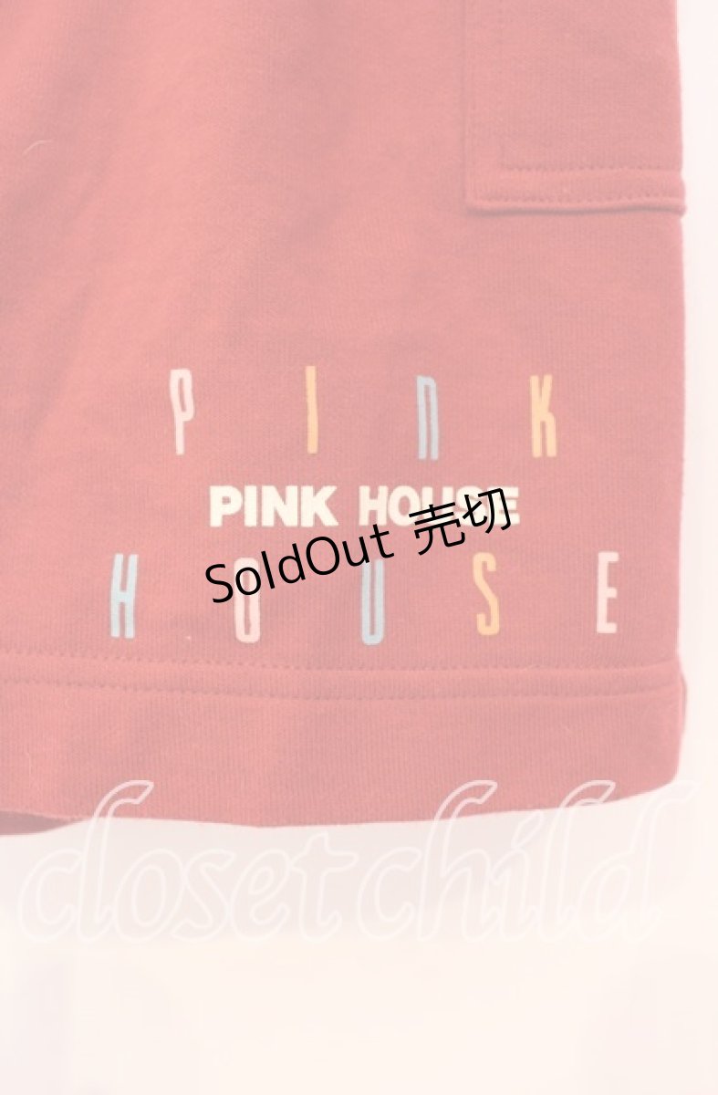 画像2: 【SALE】PINK HOUSE / パッチスウェットショートパンツ  アカ O-25-10-31-020-LO-PA-IG-ZT333 (2)