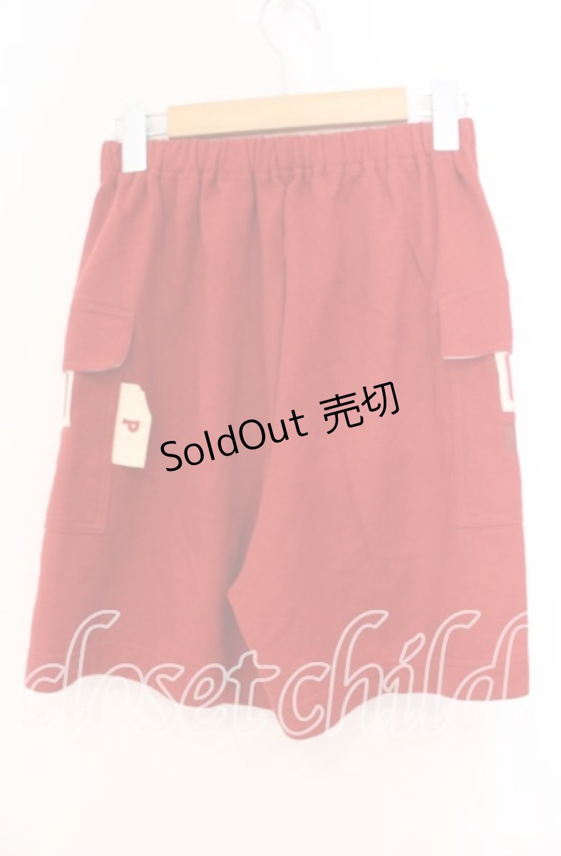 画像4: 【SALE】PINK HOUSE / パッチスウェットショートパンツ  アカ O-25-10-31-020-LO-PA-IG-ZT333 (4)