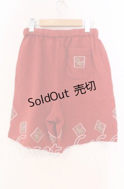 画像3: PINK HOUSE / テディパッチスウェットハーフパンツ  アカ O-25-10-31-021-LO-PA-IG-ZT320