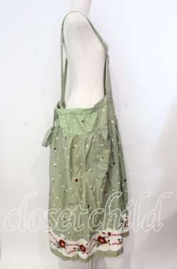 画像3: WONDERFUL WORLD / マーガレット柄エプロン【お直しあり】  グリーン O-25-10-31-026-LO-OP-IG-OS