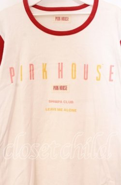 画像2: PINK HOUSE / プリントラグランカットソー  ホワイト×アカ O-25-10-31-027-LO-TO-IG-OS