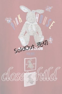 画像2: PINK HOUSE / ラビットプリントカットソー L アカ O-25-10-31-029-LO-TO-IG-OS