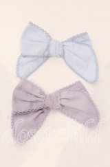 PINK HOUSE / グラデーションリボンブローチセット  サックス×ラベンダー O-25-11-03-001-LO-AC-IG-OS