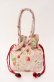 画像3: PINK HOUSE / リボン付き巾着  いちご柄ピンク O-25-11-03-004-LO-BG-IG-OS (3)