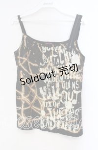 ALGONQUINS / ロゴptタイダイキャミソール F ブラック O-25-11-03-026-AL-TO-OW-OS