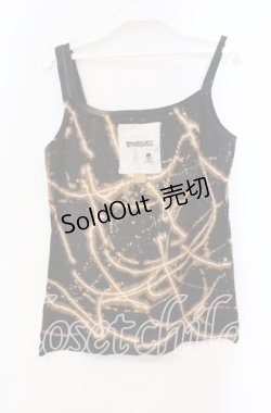 画像2: ALGONQUINS / ロゴptタイダイキャミソール F ブラック O-25-11-03-026-AL-TO-OW-OS