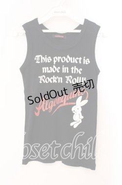 画像1: ALGONQUINS / ラビットptテレコタンク F ブラック O-25-11-03-027-AL-TO-OW-OS