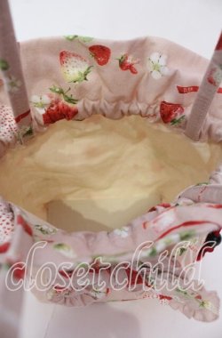 画像4: PINK HOUSE / リボン付き巾着  いちご柄ピンク O-25-11-03-004-LO-BG-IG-OS