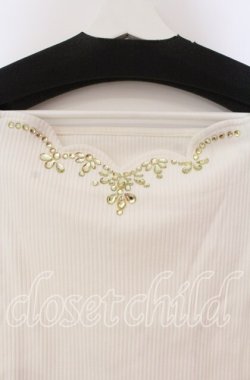 画像2: MA*RS / ビジュー配色テレコトップス  シロ O-25-11-03-030-EL-TO-OW-OS