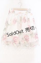 MA*RS / 花柄オーガンジースカート  シロ O-25-11-03-034-EL-SK-OW-OS