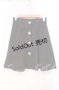 Rojita / Wフリルタックフレアスカート F クロ O-25-11-03-035-LO-SK-OW-ZT120