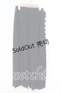 KANEKO ISAO / チャイナボタンプリーツスカート  クロ O-25-11-03-036-EL-SK-IG-OS