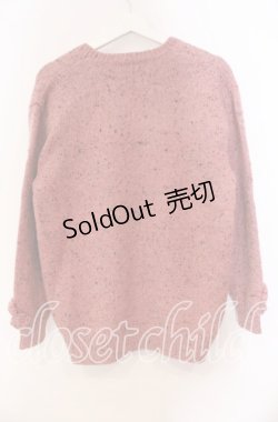 画像3: PINK HOUSE / ローズモチーフネップニットカーディガン  ピンク O-25-11-03-040-LO-TO-IG-OS