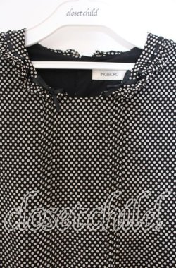画像2: INGEBORG / ドット半袖ワンピース  クロ×アイボリー O-25-11-03-041-LO-OP-IG-OS