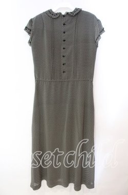 画像3: INGEBORG / ドット半袖ワンピース  クロ×アイボリー O-25-11-03-041-LO-OP-IG-OS