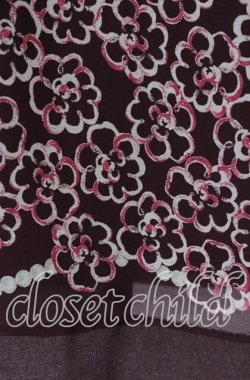 画像2: INGEBORG / 手書きフラワー総柄ブラウス  ワイン O-25-11-03-042-LO-BL-IG-OS