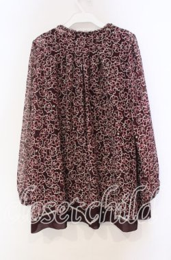 画像3: INGEBORG / 手書きフラワー総柄ブラウス  ワイン O-25-11-03-042-LO-BL-IG-OS