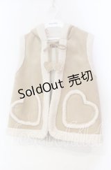 PINK HOUSE / ハートポケットスエード風ベスト  ベージュ O-25-11-03-043-LO-TO-IG-OS