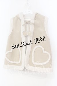 PINK HOUSE / ハートポケットスエード風ベスト  ベージュ O-25-11-03-043-LO-TO-IG-OS