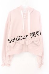 axes femme POETIQUE / ドットチュール使いパーカー  ピンク O-25-11-03-047-AX-TO-IG-OS