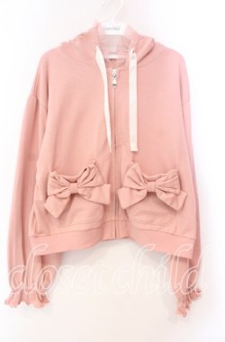 画像1: axes femme POETIQUE / ドットチュール使いパーカー  ピンク O-25-11-03-047-AX-TO-IG-OS