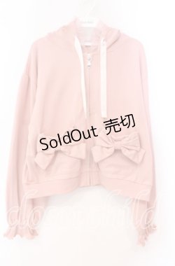画像1: axes femme POETIQUE / ドットチュール使いパーカー  ピンク O-25-11-03-047-AX-TO-IG-OS