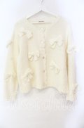 PINK HOUSE / リボンモチーフ使いニットカーディガン  アイボリー O-25-11-03-051-LO-TO-IG-OS