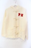 PINK HOUSE / PHロゴワッペン付きフードニットカーディガン  オフ O-25-11-03-052-LO-TO-IG-OS