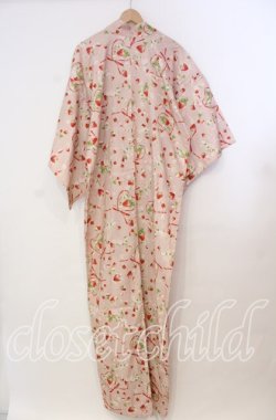 画像3: PINK HOUSE / 浴衣 (半幅帯付き)  いちご柄ピンク O-25-11-03-006-LO-OP-IG-OS