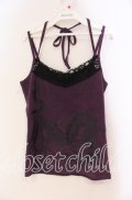 Qutie Frash / レース配色ホルターキャミソール 【旧タグ】  パープル O-25-11-03-054-QU-TO-IG-OS